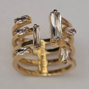 Henri Bendel Gold Baguette Ring
